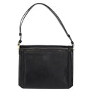 SAINT LAURENT Shoulder Bag Embossed leather Black Gold Auth 160293V-2