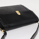 SAINT LAURENT Shoulder Bag Embossed leather Black Gold Auth 160293V-7