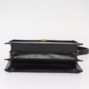 SAINT LAURENT Shoulder Bag Embossed leather Black Gold Auth 160293V-5