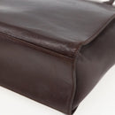 PRADA Chain Shoulder Bag Leather plastic Brown Gold Auth 160295-9
