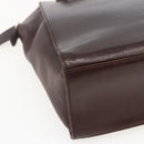 PRADA Chain Shoulder Bag Leather plastic Brown Gold Auth 160295-14