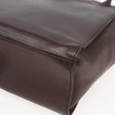 PRADA Chain Shoulder Bag Leather plastic Brown Gold Auth 160295-15