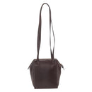 PRADA Chain Shoulder Bag Leather plastic Brown Gold Auth 160295-2