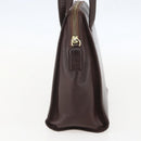PRADA Chain Shoulder Bag Leather plastic Brown Gold Auth 160295-3