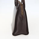 PRADA Chain Shoulder Bag Leather plastic Brown Gold Auth 160295-4