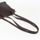 PRADA Chain Shoulder Bag Leather plastic Brown Gold Auth 160295-7