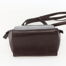 PRADA Chain Shoulder Bag Leather plastic Brown Gold Auth 160295-5