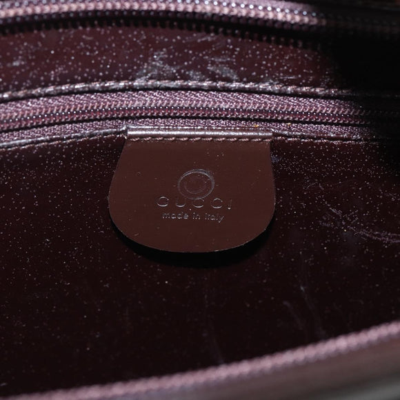 GUCCI Shoulder Bag Leather Brown Auth 160297