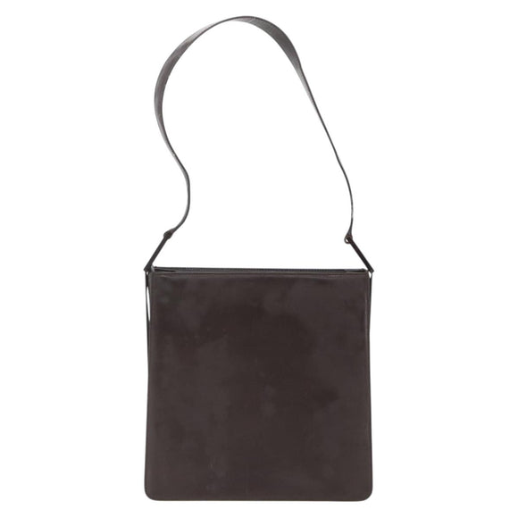GUCCI Shoulder Bag Leather Brown Auth 160297