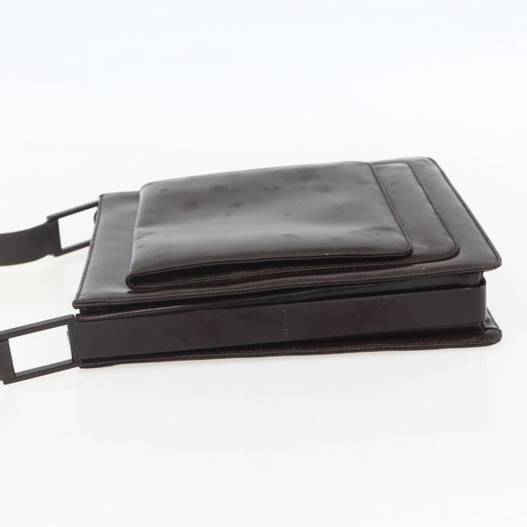 GUCCI Shoulder Bag Leather Brown Auth 160297