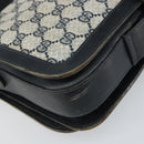 GUCCI GG Supreme Sherry Line Shoulder Bag PVC Navy Gold Auth 160298-16