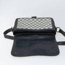 GUCCI GG Supreme Sherry Line Shoulder Bag PVC Navy Gold Auth 160298-10