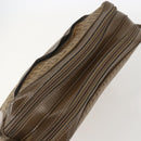 FENDI Zucchino Canvas Shoulder Bag PVC Brown Gold Auth 160299-6