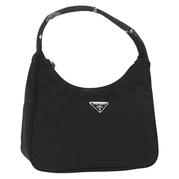 PRADA Hand Pouch Nylon Black Auth 160303