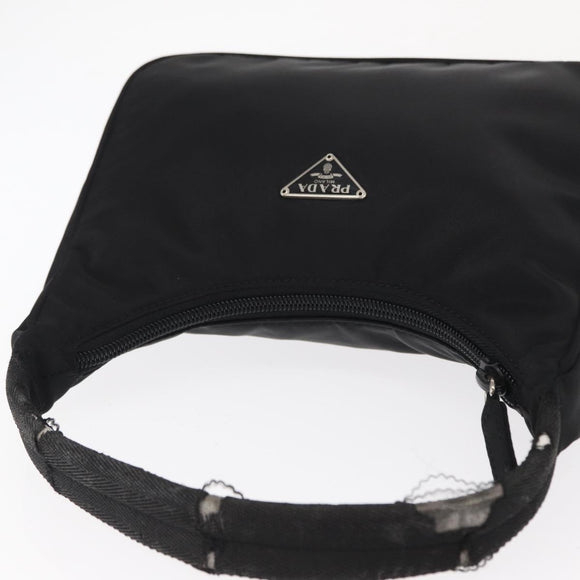 PRADA Hand Pouch Nylon Black Auth 160303