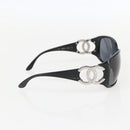 CHANEL Sunglasses plastic Black CC Auth 160308-4