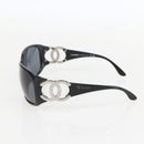 CHANEL Sunglasses plastic Black CC Auth 160308-5
