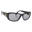 CHANEL Sunglasses plastic Black CC Auth 160309-1