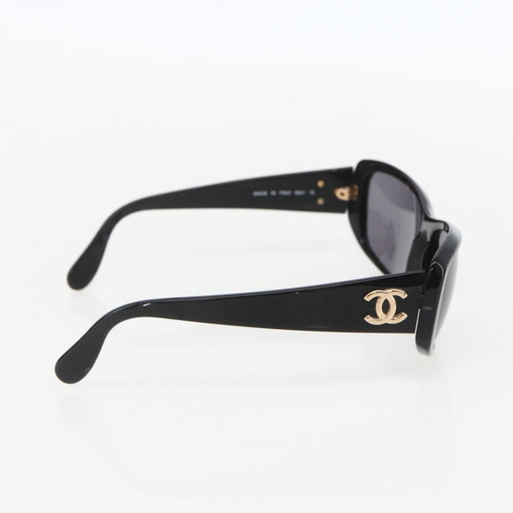 CHANEL Sunglasses plastic Black CC Auth 160309