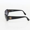 CHANEL Sunglasses plastic Black CC Auth 160309-5