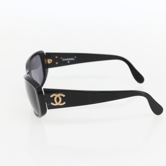 CHANEL Sunglasses plastic Black CC Auth 160309