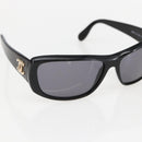 CHANEL Sunglasses plastic Black CC Auth 160309-6