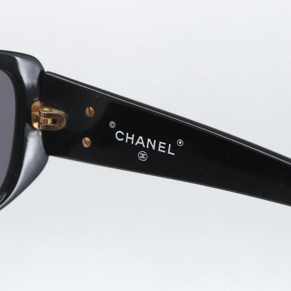 CHANEL Sunglasses plastic Black CC Auth 160309