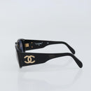CHANEL Sunglasses plastic Black CC Auth 160310-4