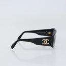 CHANEL Sunglasses plastic Black CC Auth 160310-5