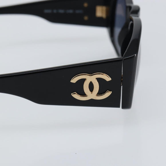 CHANEL Sunglasses plastic Black CC Auth 160310
