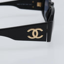 CHANEL Sunglasses plastic Black CC Auth 160310A-8