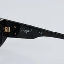 CHANEL Sunglasses plastic Black CC Auth 160310A-9
