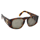 CHANEL Sunglasses plastic Brown CC Auth 160311-1