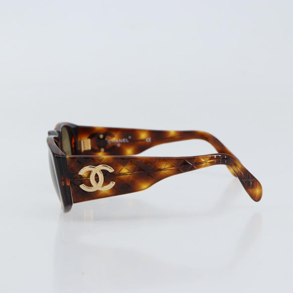 CHANEL Sunglasses plastic Brown CC Auth 160311