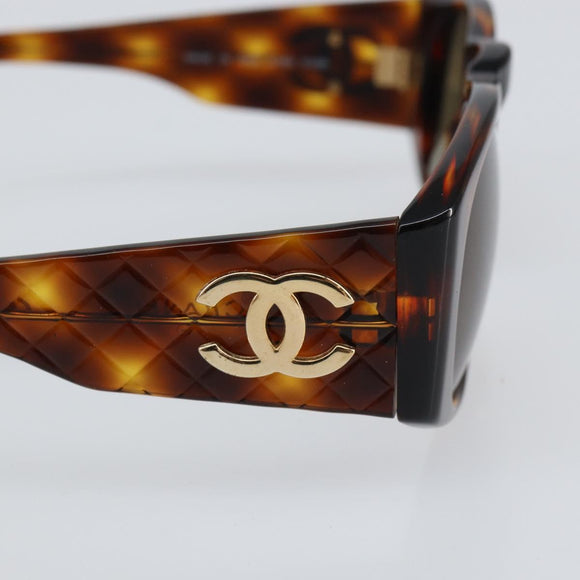 CHANEL Sunglasses plastic Brown CC Auth 160311