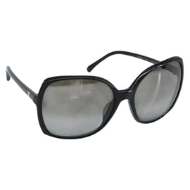 CHANEL Sunglasses plastic Black CC Auth 160313