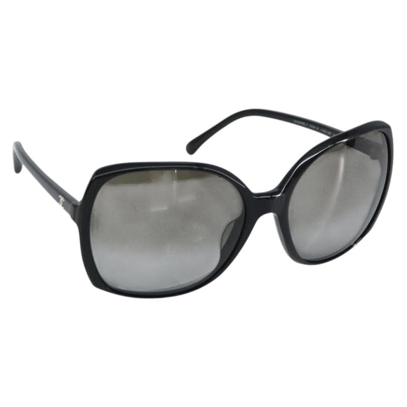 CHANEL Sunglasses plastic Black CC Auth 160313