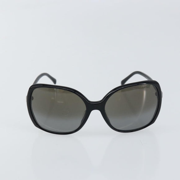CHANEL Sunglasses plastic Black CC Auth 160313