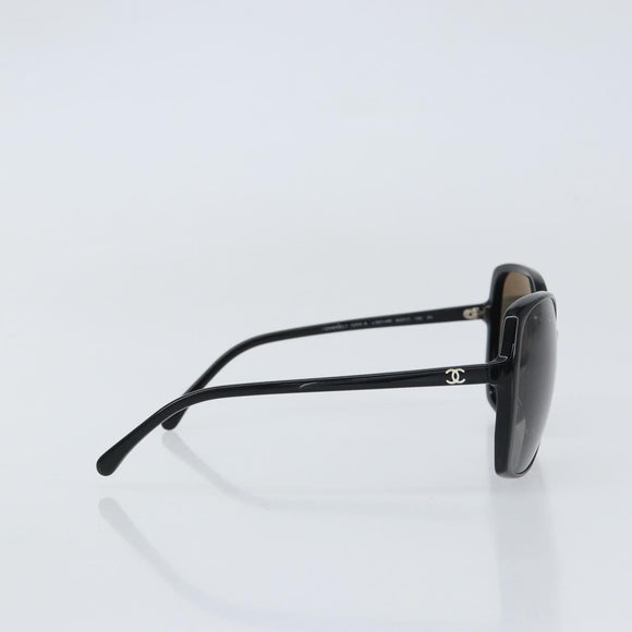 CHANEL Sunglasses plastic Black CC Auth 160313