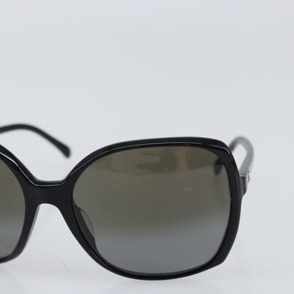 CHANEL Sunglasses plastic Black CC Auth 160313