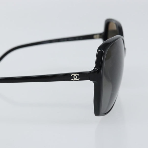 CHANEL Sunglasses plastic Black CC Auth 160313