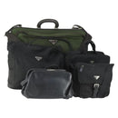 PRADA Hand Bag Nylon 5 Set Khaki Black Auth 160316-1