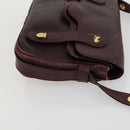 CELINE Macadam Canvas Shoulder Bag Leather 3 Set Red Navy Auth 160319-18
