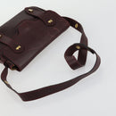 CELINE Macadam Canvas Shoulder Bag Leather 3 Set Red Navy Auth 160319-19