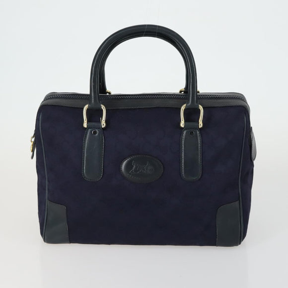 CELINE Macadam Canvas Shoulder Bag Leather 3 Set Red Navy Auth 160319
