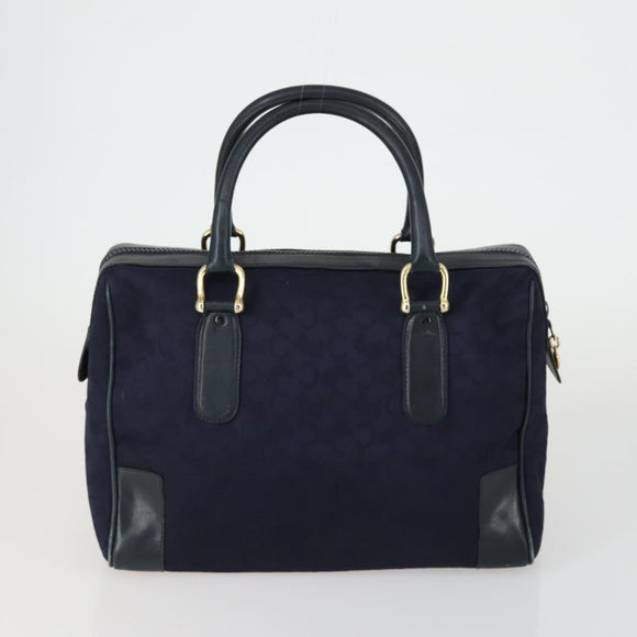 CELINE Macadam Canvas Shoulder Bag Leather 3 Set Red Navy Auth 160319