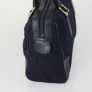 CELINE Macadam Canvas Shoulder Bag Leather 3 Set Red Navy Auth 160319-4