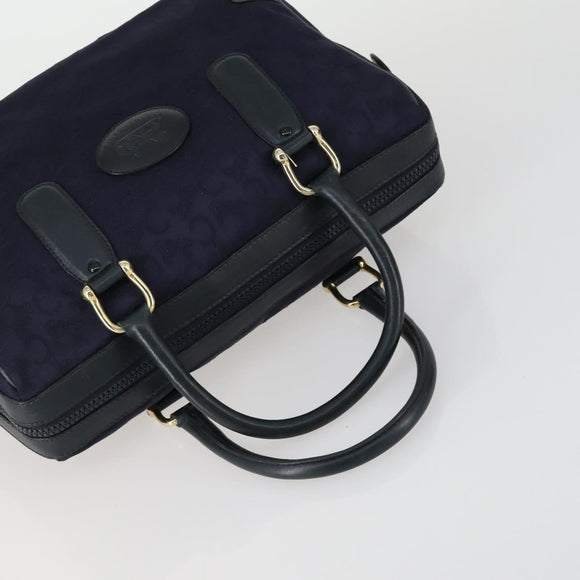 CELINE Macadam Canvas Shoulder Bag Leather 3 Set Red Navy Auth 160319