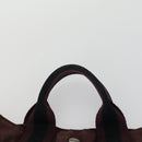 HERMES Fourre Tout Hand Bag Canvas 3 Set Black Red Bordeaux Auth 160324-13