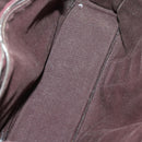 HERMES Fourre Tout Hand Bag Canvas 3 Set Black Red Bordeaux Auth 160324-15